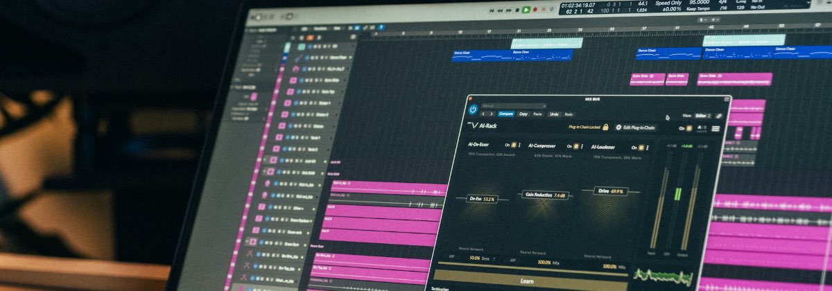 Digital audio workstation showing out of sync audio waveforms