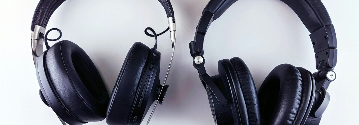 High fidelity studio headphones representing lossless audio formats like WAV and FLAC