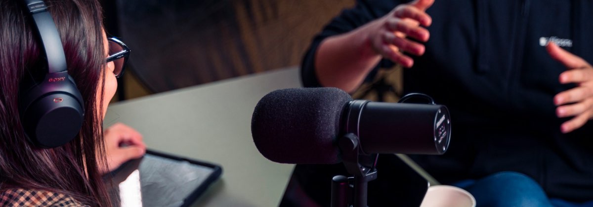 Professional podcast setup ready for Spotify and Apple Podcasts distribution