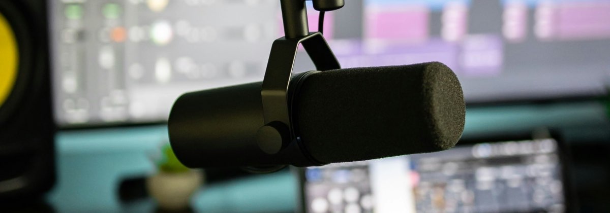 Podcasting microphone setup optimized for monophonic speech recording